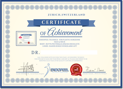 Endopeel Official Certificate